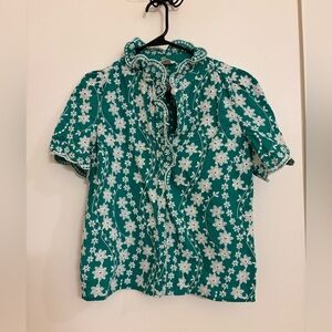 Sezane Dalhia Shirt (Green)
